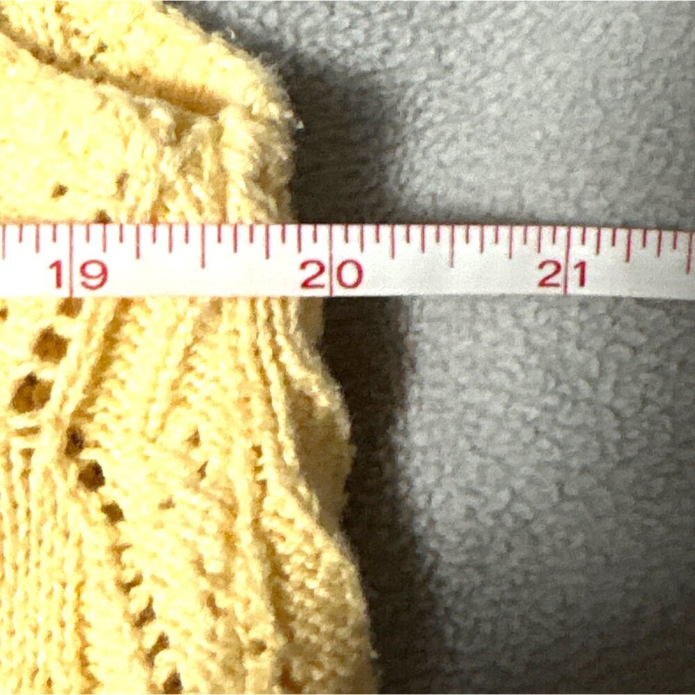 Vintage Cotton Forever Buttercup Yellow Pointelle Knit Vest - Picture 5 of 7